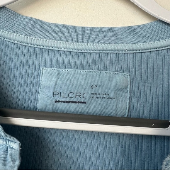 Anthropologie Pilcro Evanna Spliced Top Sky Blue - Picture 5 of 7